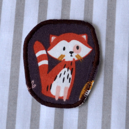 Nášivka - záplata Panda červená