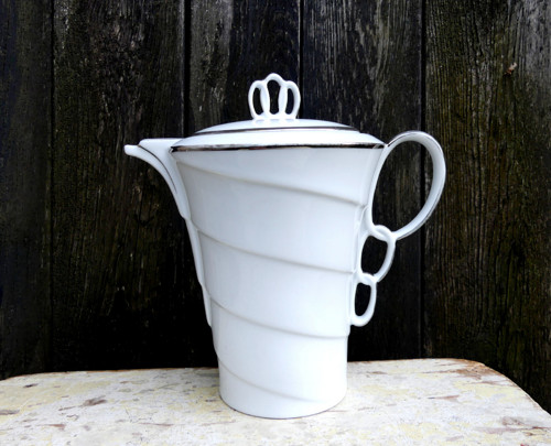 Art Deco porcelánová konvice, porcelán Loket