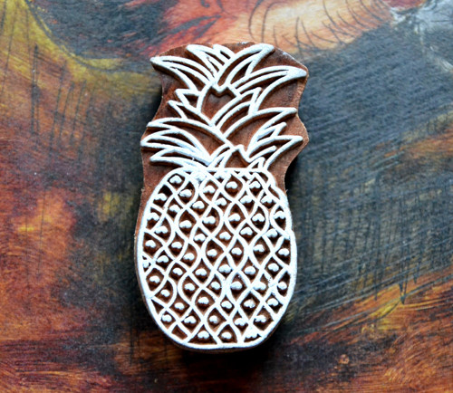 Dřevěné razítko - ananas