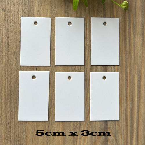 Visačka kartonová bílá - 5cmx3cm - bal.10ks