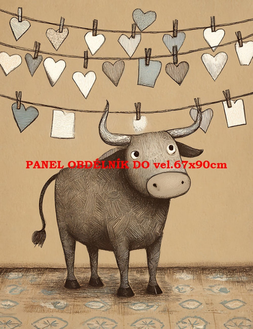 Bavlněný panel 7x10 cm