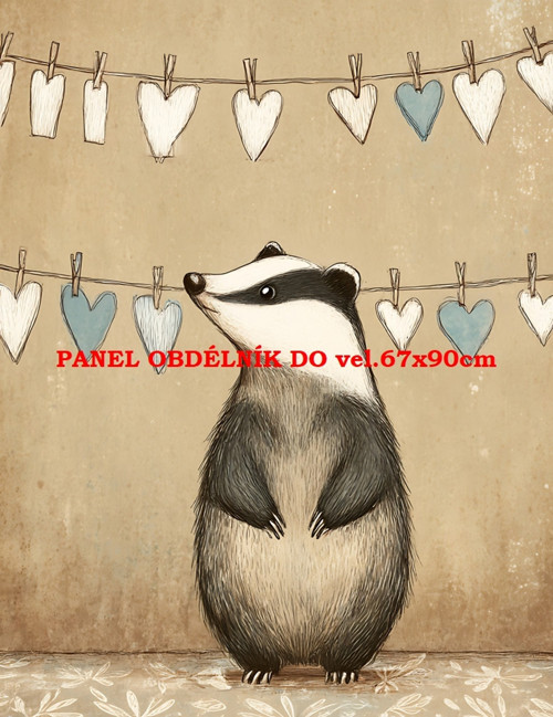 Bavlněný panel 7x10 cm