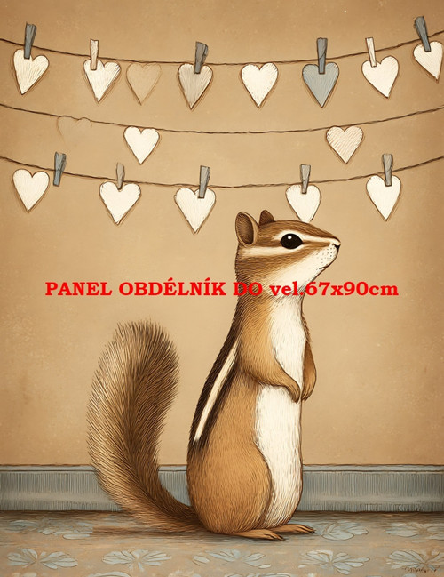 Bavlněný panel 7x10 cm
