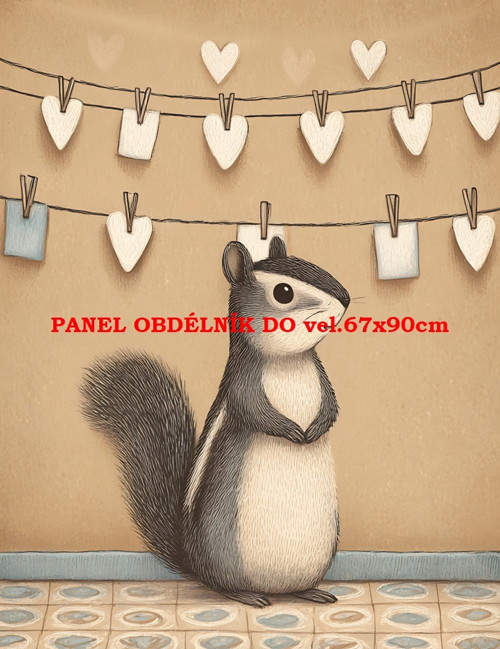 Bavlněný panel 7x10 cm
