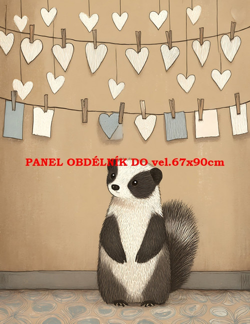 Bavlněný panel 7x10 cm