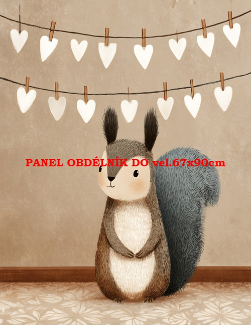 Bavlněný panel 7x10 cm