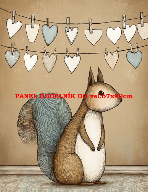 Bavlněný panel 7x10 cm