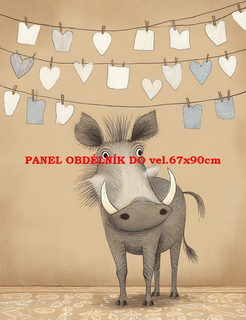 Bavlněný panel 7x10 cm