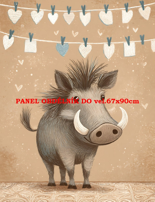 Bavlněný panel 7x10 cm
