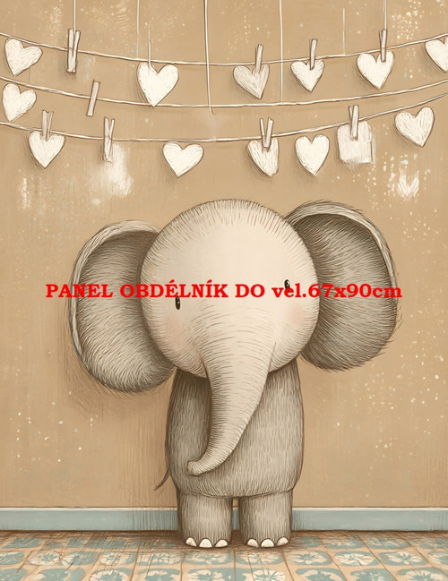 Bavlněný panel 7x10 cm