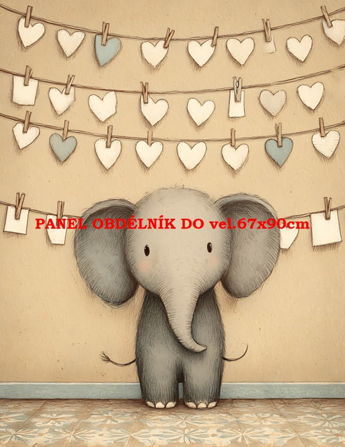 Bavlněný panel 7x10 cm