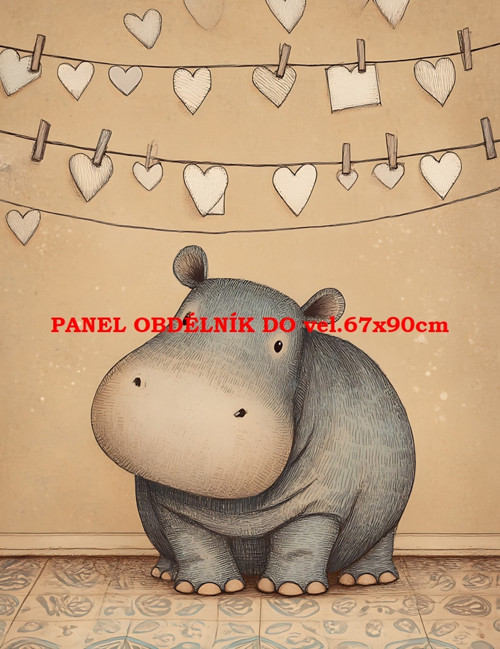 Bavlněný panel 7x10 cm