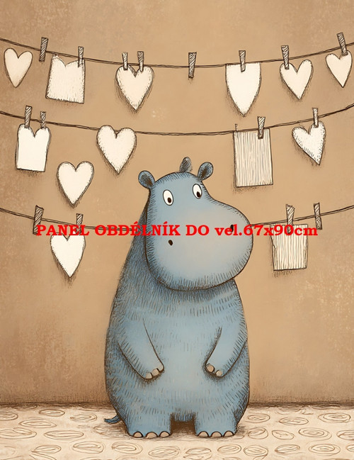 Bavlněný panel 7x10 cm