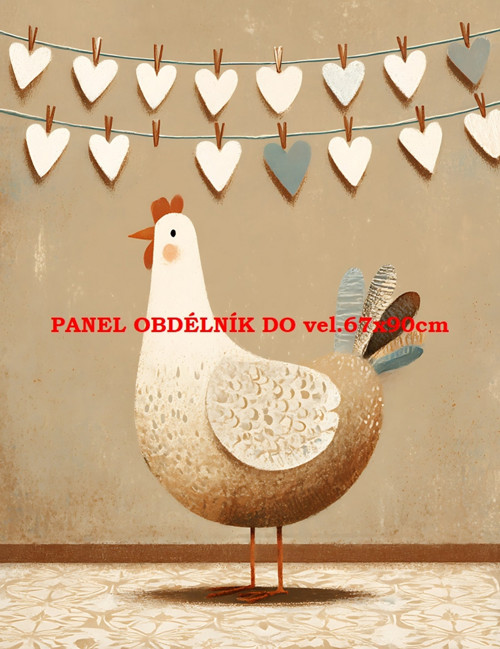 Bavlněný panel 7x10 cm