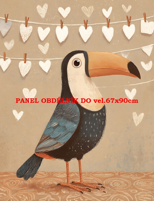Bavlněný panel 7x10 cm