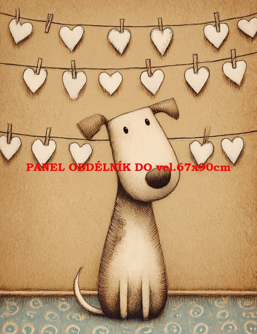 Bavlněný panel 7x10 cm
