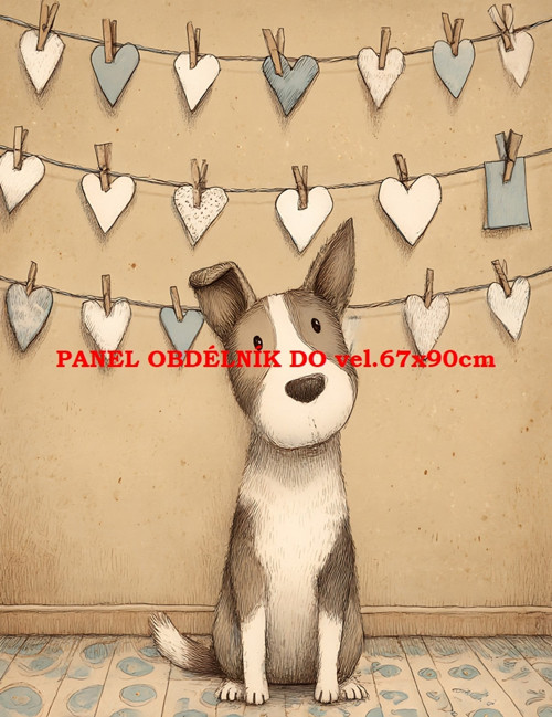 Bavlněný panel 7x10 cm