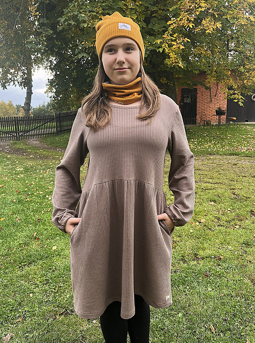 Dámské vaflové šaty - HORKÁ ČOKOLÁDA