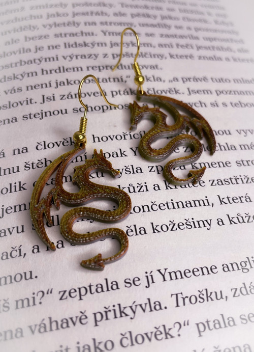 Náušnice Dračí zlaté