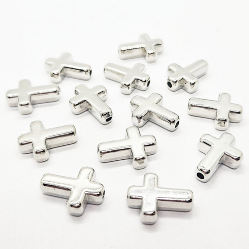 Přívěsek, 12x15mm, křížek, 4ks