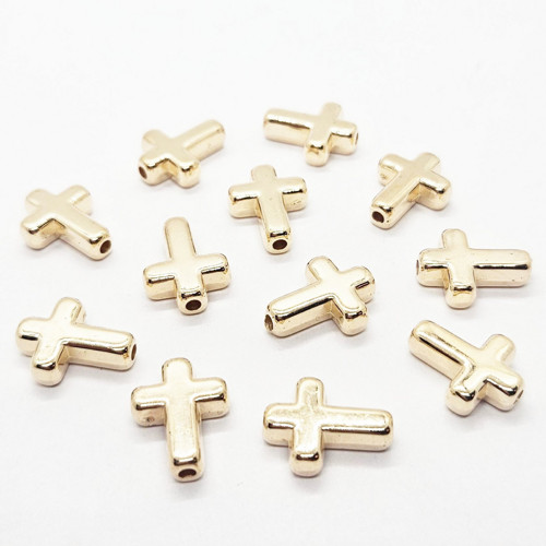 Přívěsek, 12x15mm, křížek, 4ks