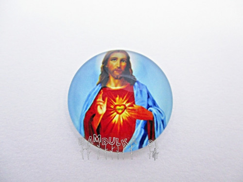 Skleněný kabošon 20mm - Jesus — foto 1