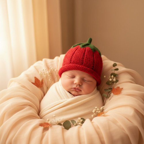 Merino čepice newborn | Rajčátko