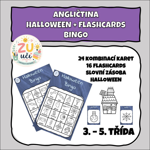 Halloweenské bingo + flashcards do AJ — foto 1