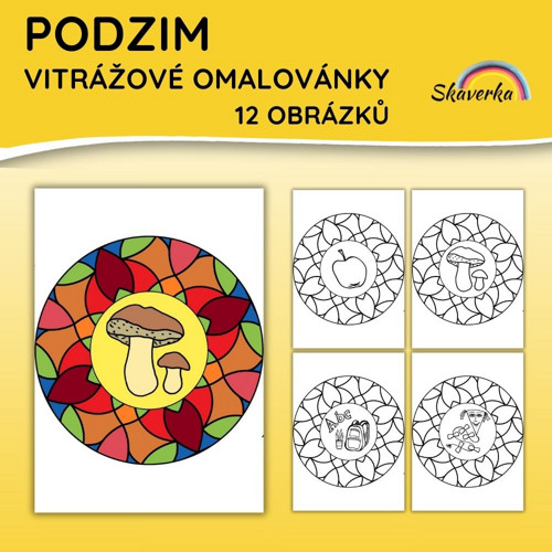 VITRÁŽOVÉ OMALOVÁNKY - Podzim (pdf)