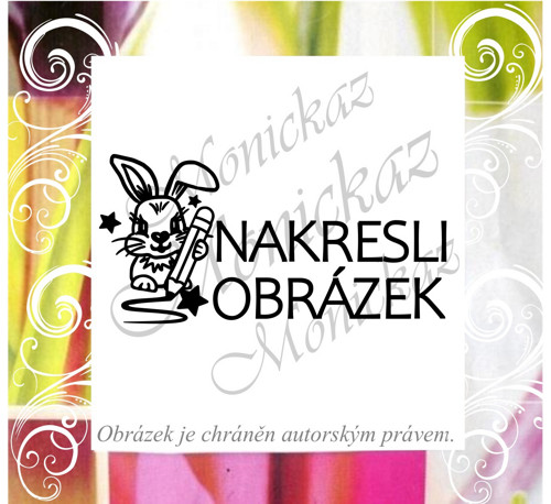 Nakresli obrázek zajíček. 2618 Razítko.