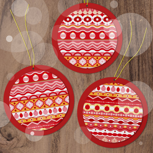 Vánoční ozdoba kolečko ornament - koule