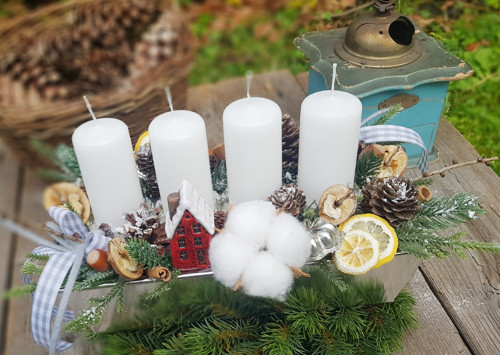 Adventní svícen v pečící formě — foto 1