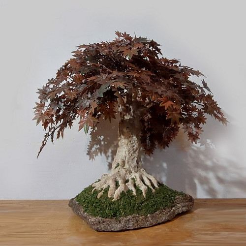 Kouzelný bílý strom s červenohnědými listy (63 cm)