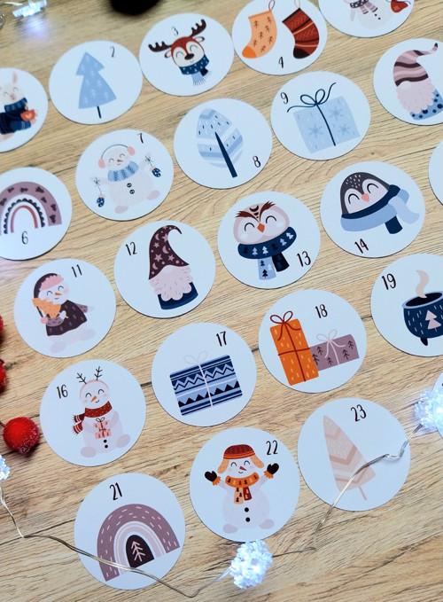 Samolepky - Adventní kalendář - lama