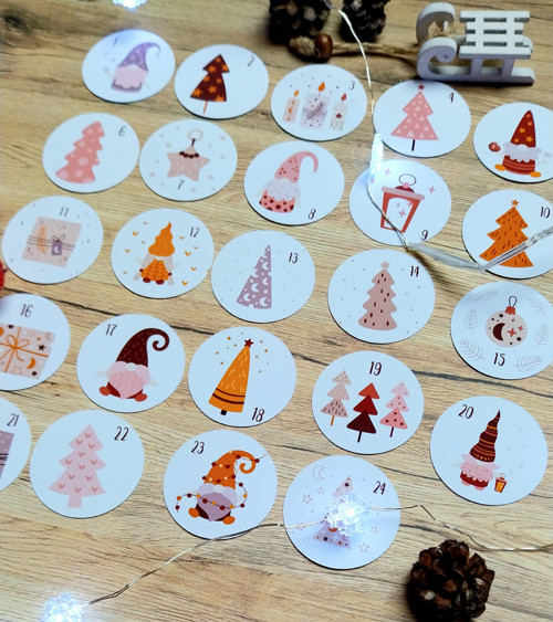 Samolepky - Adventní kalendář - trpaslík