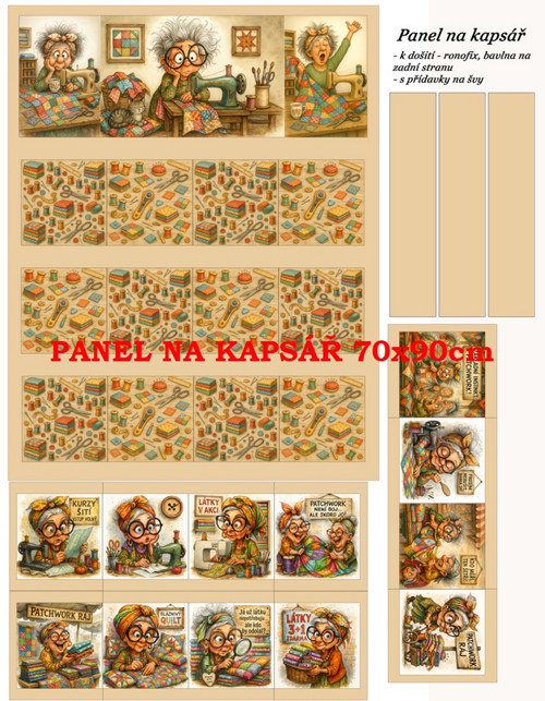 Panel na kapsář bavlna