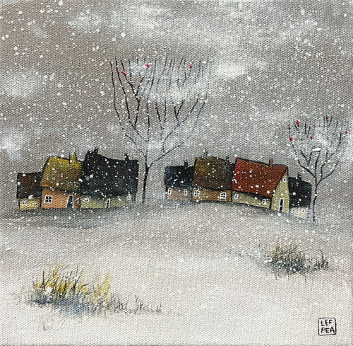 První sníh - 20x20cm — foto 1