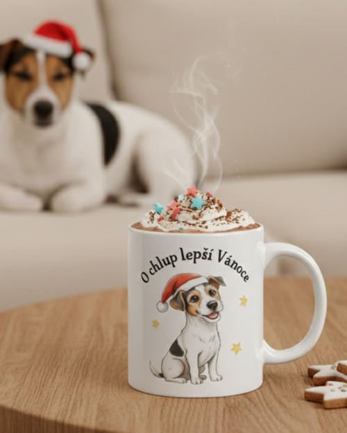 O chlup lepší Vánoce - Jack Russell 2 - Hrníček