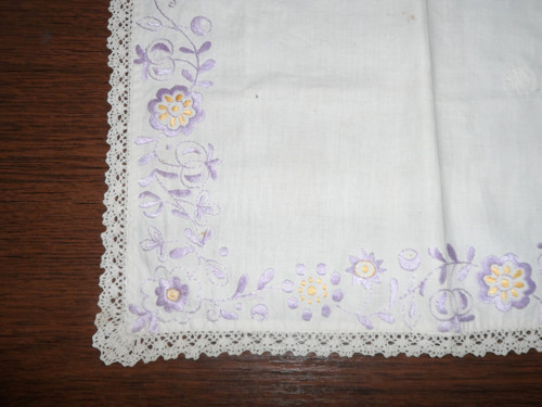 Starožitný UBROUSEK, dečka, prostírání, 34 x 26 cm