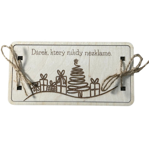 Dřevěná obálka na peníze - dárek, který nezklame