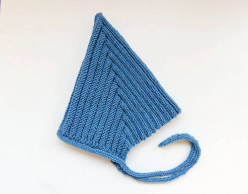 Detská čiapka "pixie" - 1,5-3 r.(100% merino)Modrá