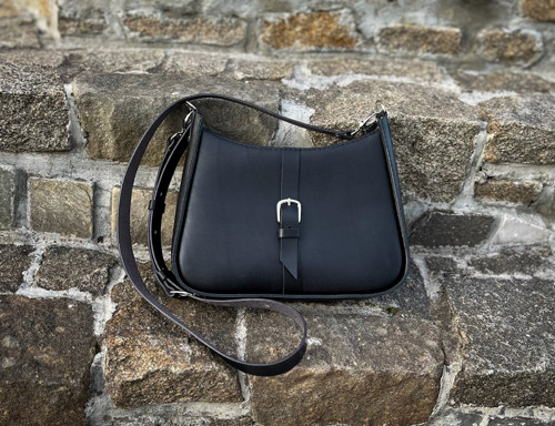 JUSTINE kožená elegantní ručně šitá kabelka