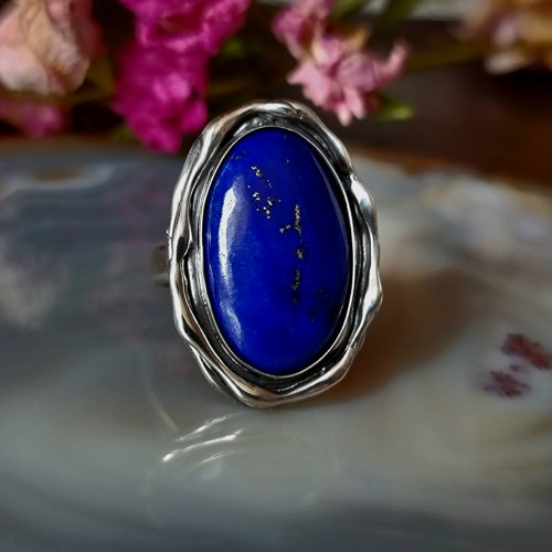 Prsten "Večer"- lapis lazuli, stříbro 925/1000