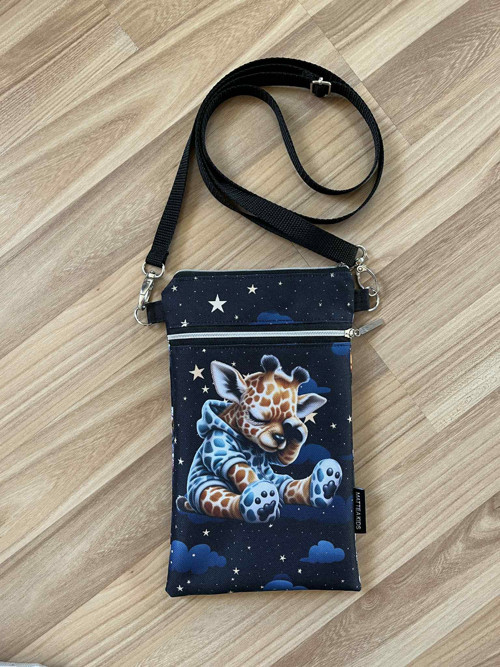Žirafa - taštička crossbody na mobil