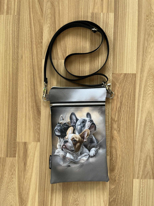 Buldočci - taštička crossbody na mobil