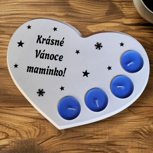 Adventní vánoční svícen s věnováním