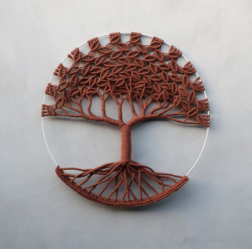 Strom života macramé - průměr kruhu 60cm