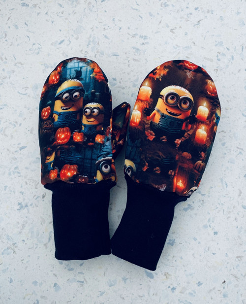 Softshellové rukavice-halloween