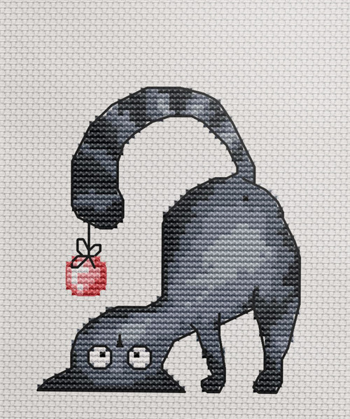 Vyšívací sada – Funny Cat kompletní set