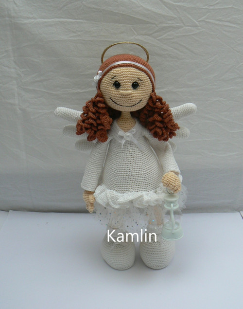 Návod na háčkovaného andílka v botách - dekorace